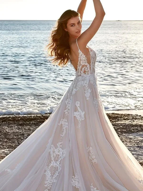 Robe de Mariée Bohème Chic à Fleurs
