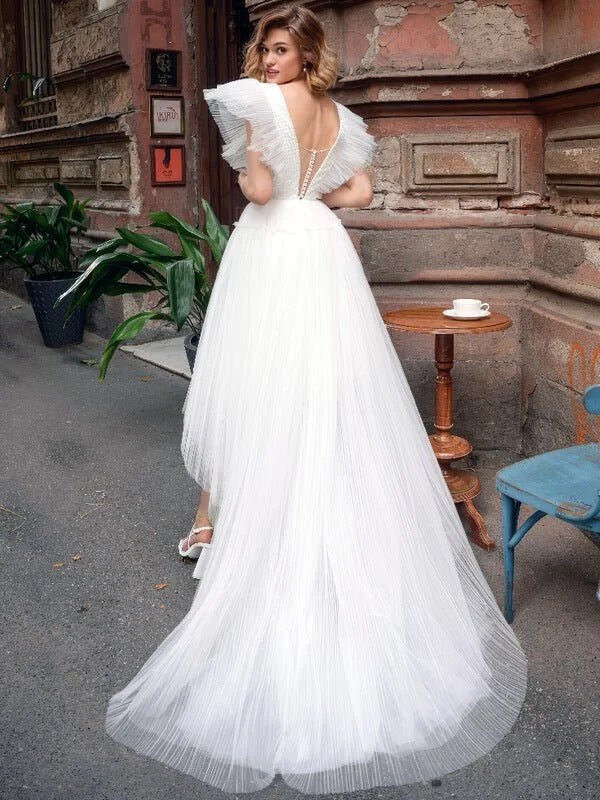 Robe de Mariée Mi-Longue Bohème