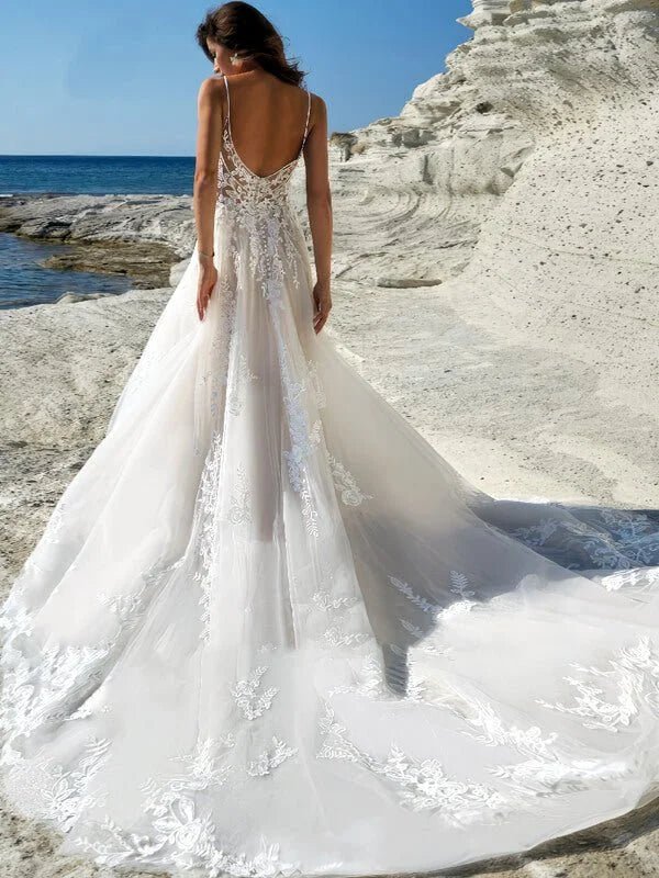 Robe de Mariée Bohème Décolleté