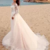 Robe de Mariée en Tulle Rose Bohème