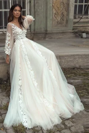 Robe de Mariée Bohème Hiver 9 robe de mariee boheme chic tulle 720x