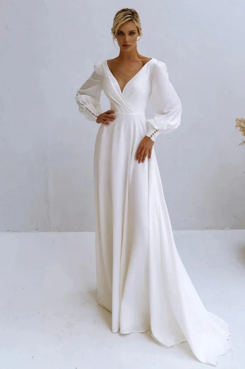 Robe de Mariée Bohème avec Manche 1 Robe de Mariée Bohème avec Manche