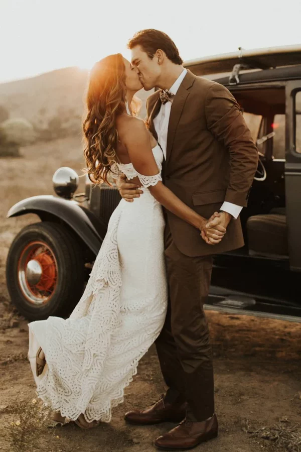 Robe de Mariée Ivoire Bohème