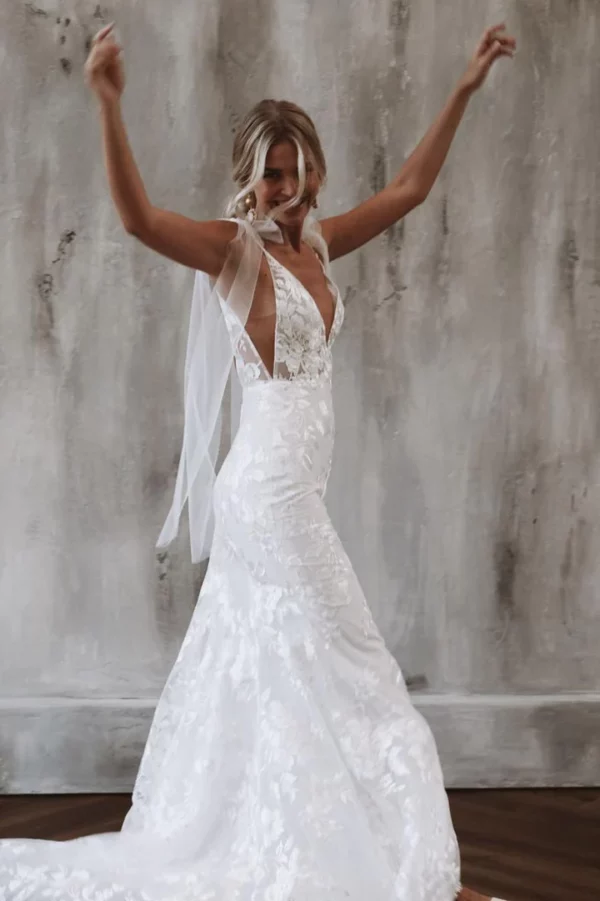 Robe de Mariée Mi-Sirène Mi-Bohème 10 Robe de Mariée Mi-Sirène Mi-Bohème