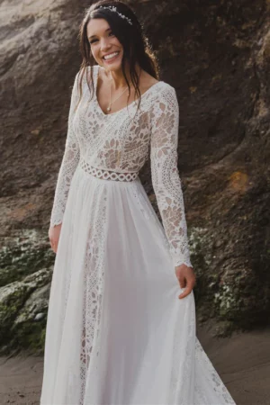 Robe de Mariée Plage Bohème