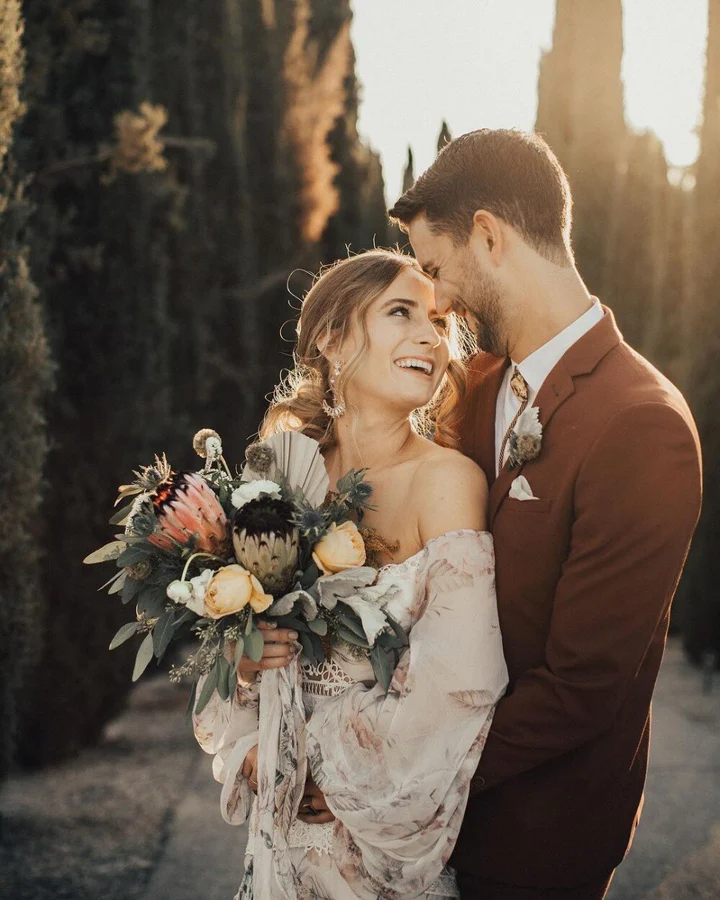 Robe de Mariée Bohème à Manches Bouffantes 4 robe mariee boheme chic fleurie 720x