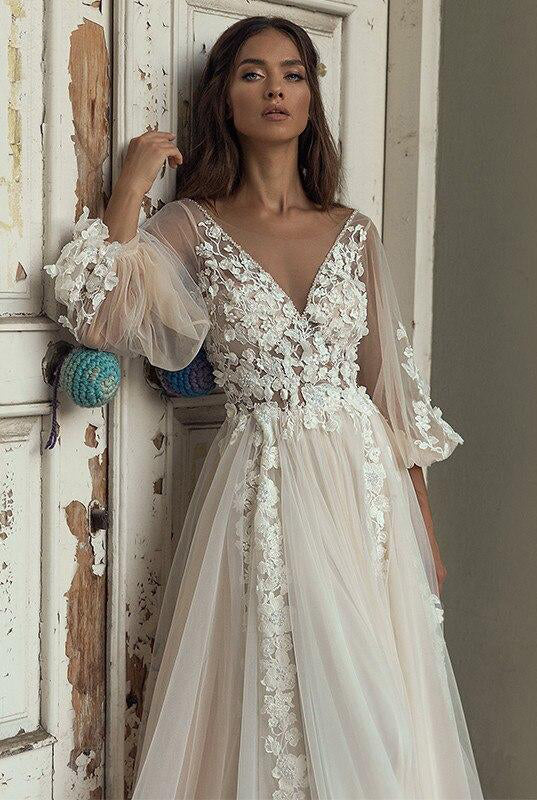 Robe de Mariée Bohème Hiver 3 robe mariee boheme chic tulle 720x