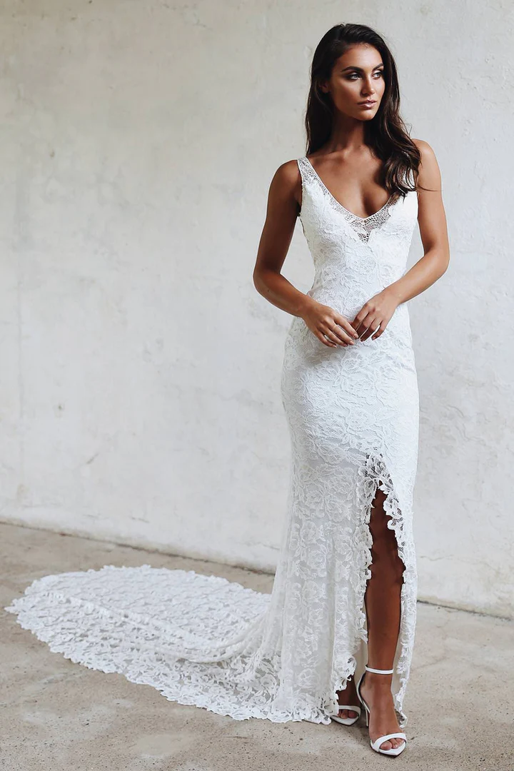 Robe de Mariée Bohème Chic Sexy 3 robe mariee boheme dentelle blanche 720x