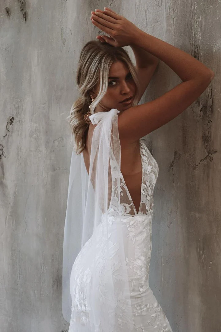 Robe de Mariée Mi-Sirène Mi-Bohème 4 Robe de Mariée Mi-Sirène Mi-Bohème