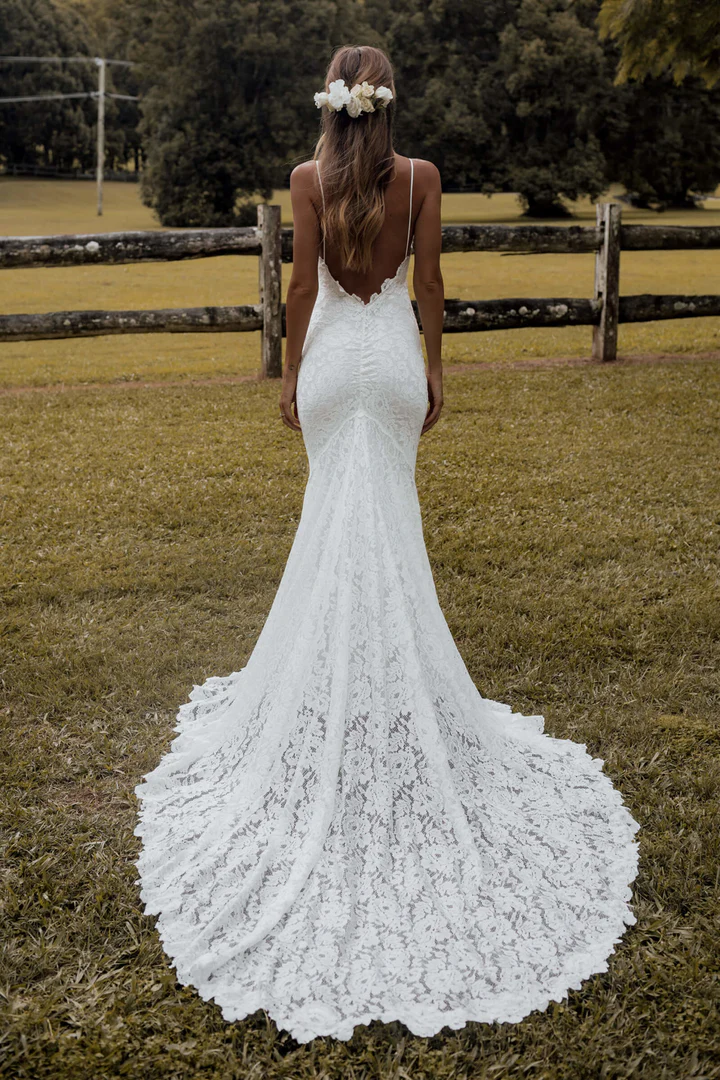 Robe de Mariée Dentelle Dos Nu Bohème 6 robe mariee boheme longue 720x