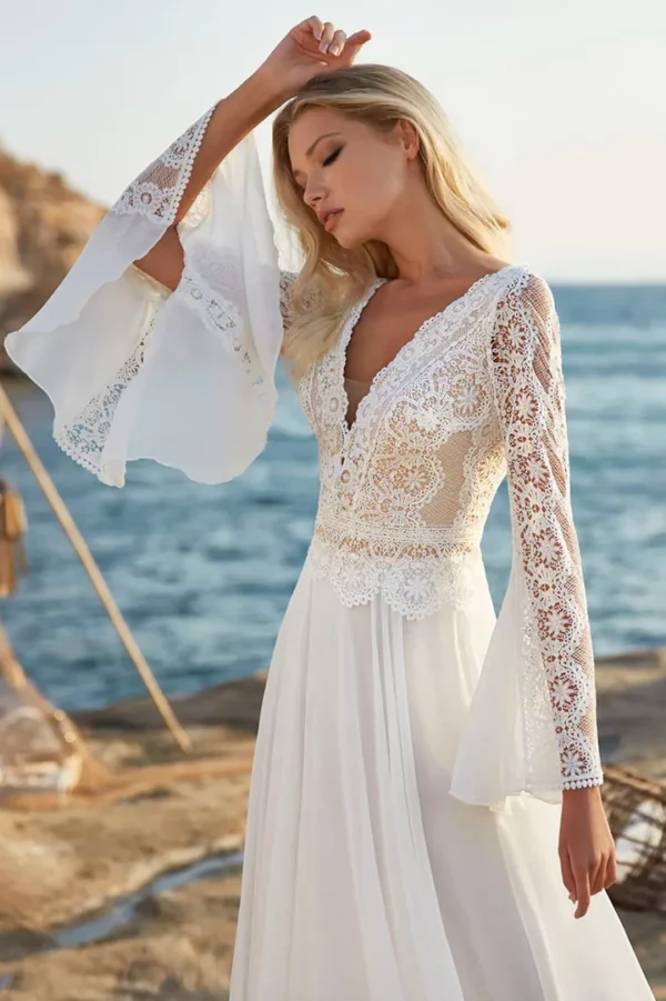 Bohème Robe de Mariée Hippie Chic