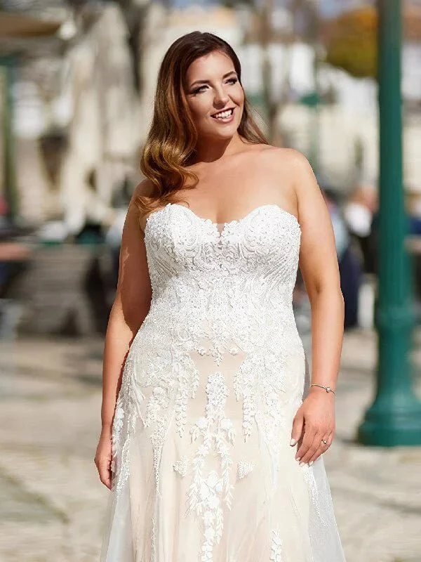 Bohème Robe de Mariée Femme Ronde Grande Taille