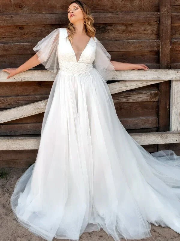 Original Robe de Mariée Grande Taille