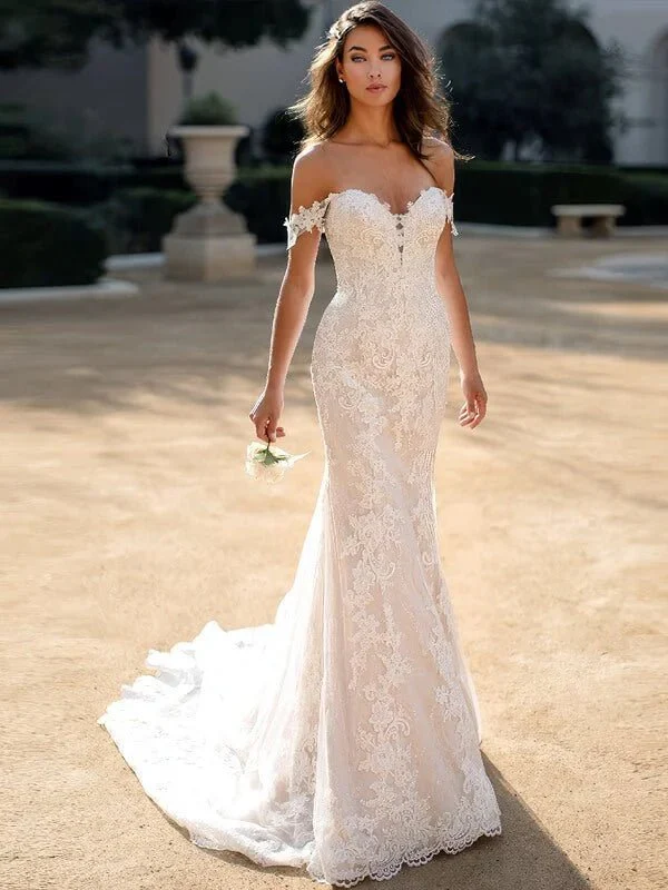 Robe de Mariée Sirène Dos Nu Dentelle