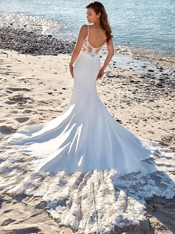Robe de Mariée Sirène Bretelles 3 robe de mariee sirene satin chic 3 turbo 738743 5000x