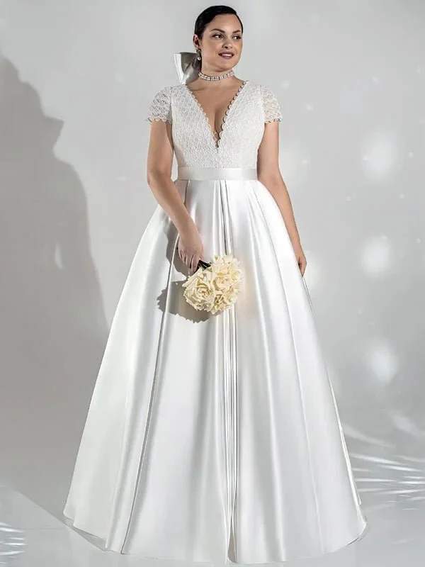 Robe de Mariée Femme Ronde Vintage