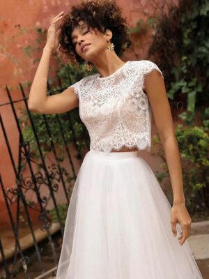 Robe de Mariée Bohème Deux Pièces