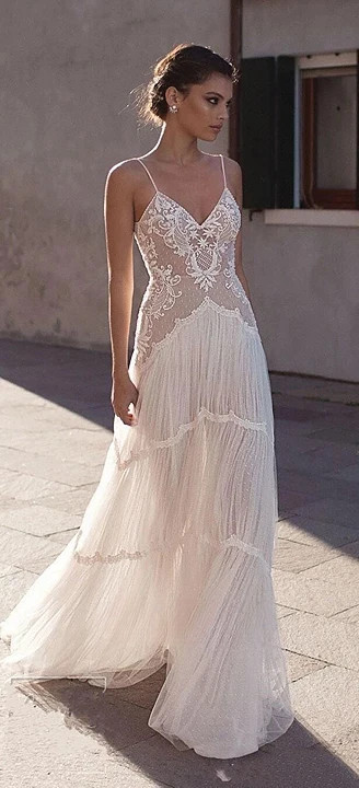 Robe de Mariée Bohème Chic 2 Robe de Mariée Bohème Clarté Lunaire