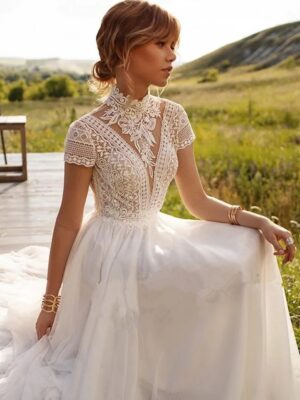 Style Bohème Chic Robe de Mariée 7 Robe de Mariée Bohème Brume Matinale