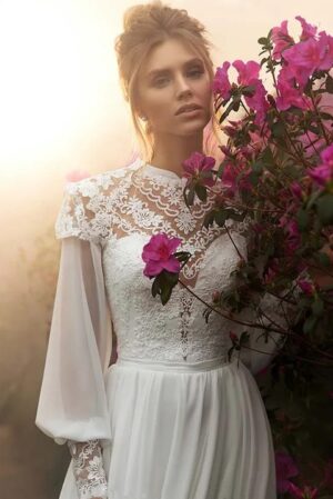 Robe de Mariée Style Gitane 5 Robe de Mariée Bohème Romantique Élan de Grâce