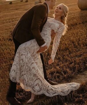 Robe de Mariée Bohème Souffle de Passion