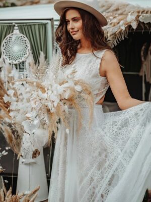 Robe de Mariée Bohème Trace du Destin