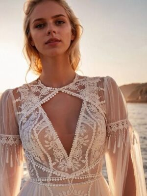 Magnifique Robe de Mariée Gitane 5 Robe de Mariée Bohème Lumière Bohème