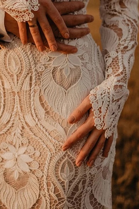 Robe de Mariée Bohème Chic Manches Longues 6 Robe de Mariée Bohème Souffle de Passion