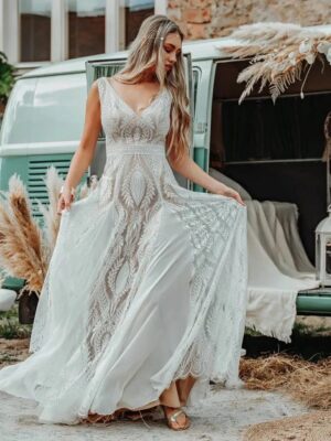 Robe de Mariée Bohème Baiser Volé