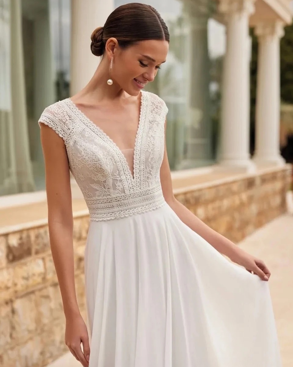 Robe de Mariée Gitane en Dentelle 3 Robe de Mariée Bohème Blanche Promesse