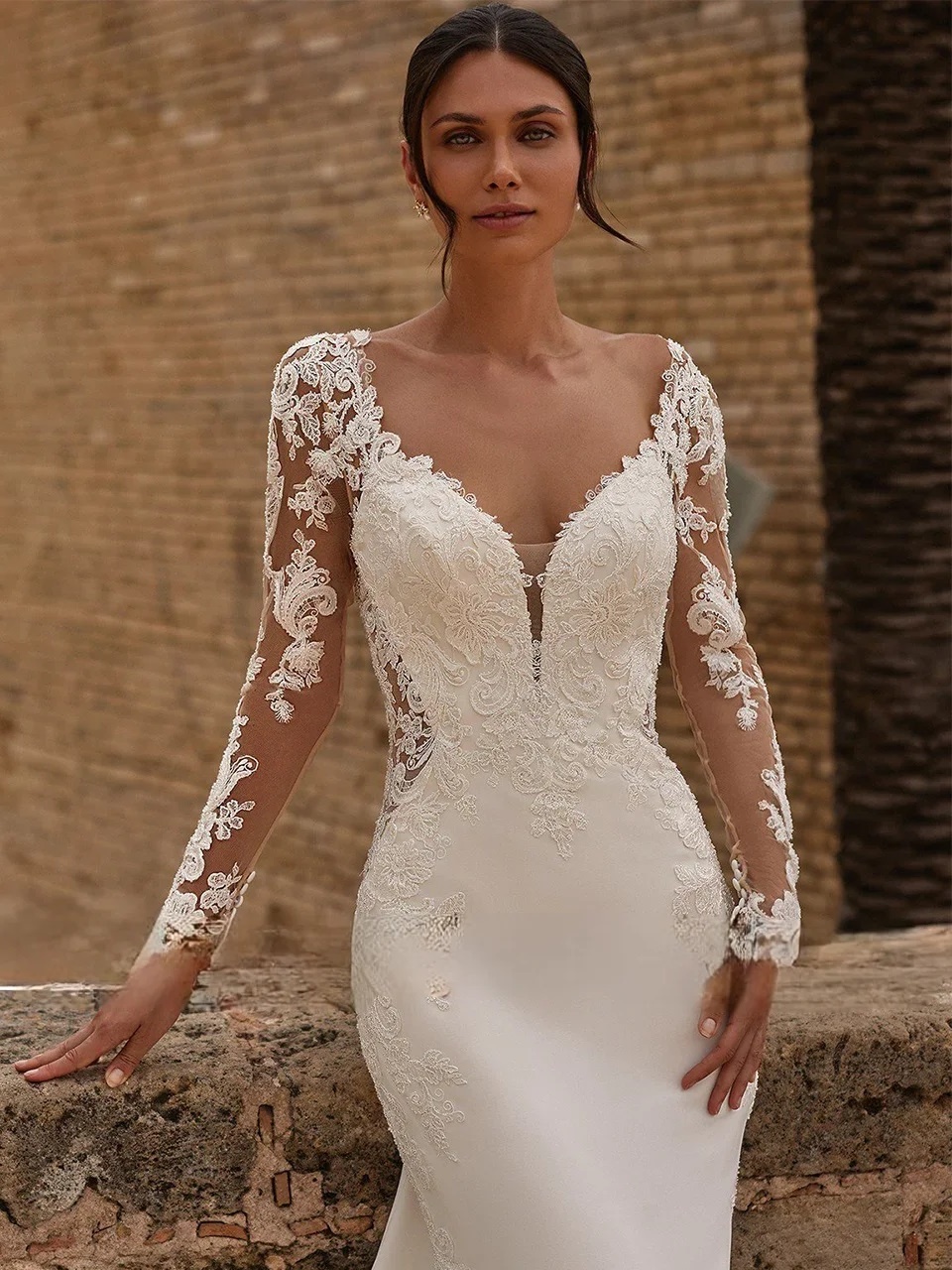 Robe de Mariée Bohème Dentelle Taille Empire 2 Robe de Mariée Bohème Aube Céleste