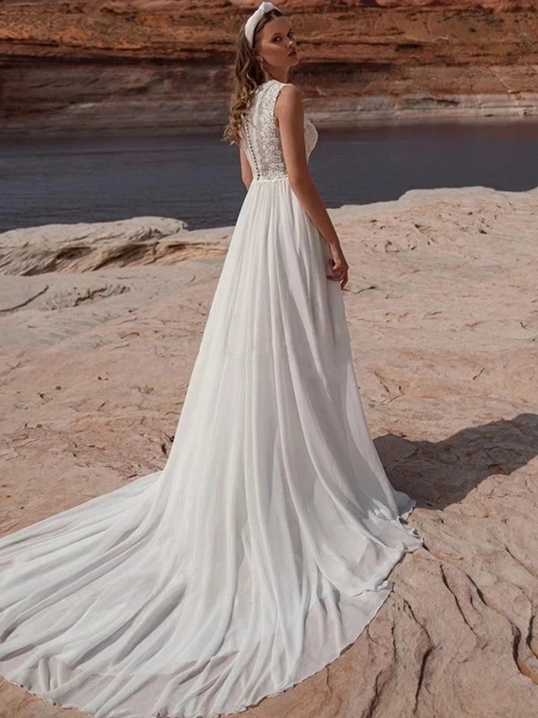 Robe de Mariée Bohème Blanche 2 Robe de Mariée Bohème Mélodie Secrète