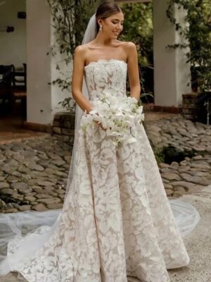 Robe de Mariée Bohème Dentelle Fluide
