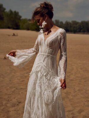 Robe de Mariée Hippie Chic Bohème
