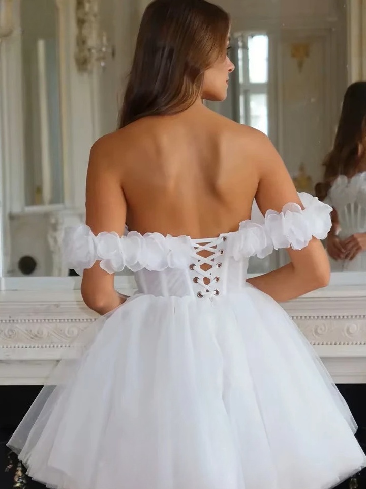 Robe de Mariée Courte Champêtre 2 Robe de Mariée Bohème Mirage Intime