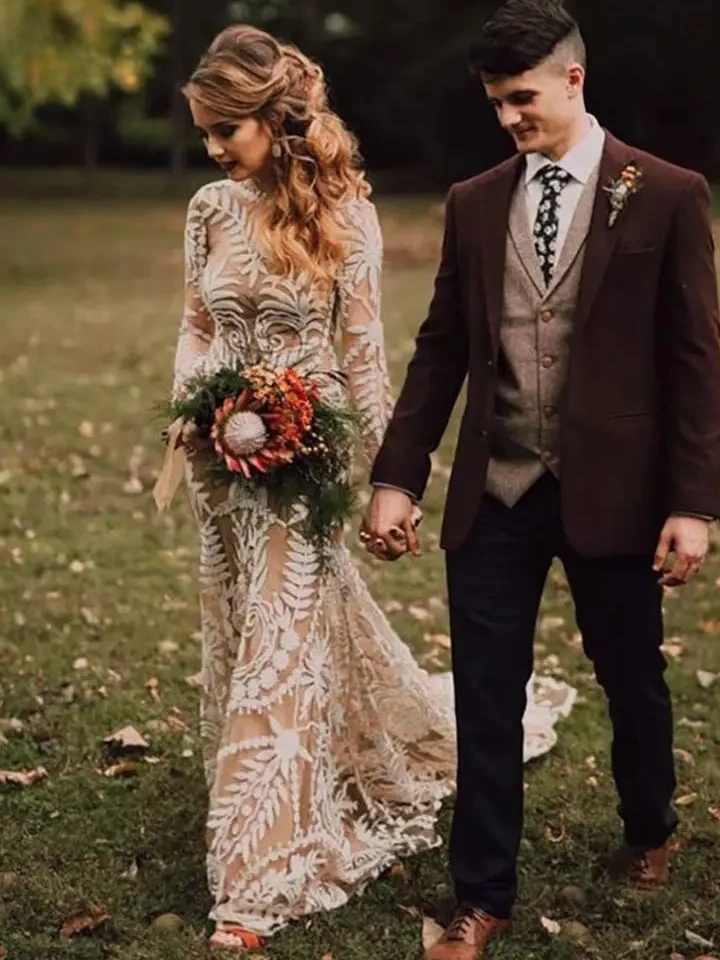 Robe de Mariée Bohème Chic Vintage 3 Robe de Mariée Bohème Reflet d’Aube