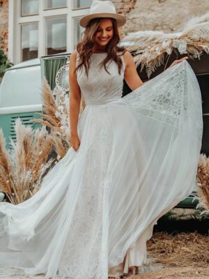 Robe de Mariée Bohème Élégante