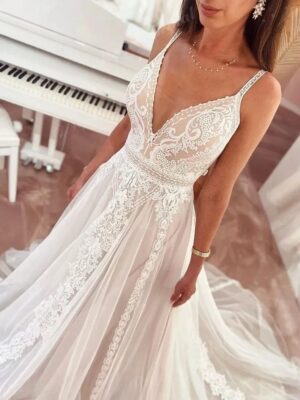 Robe de Mariée Bohème Dos Nu Dentelle