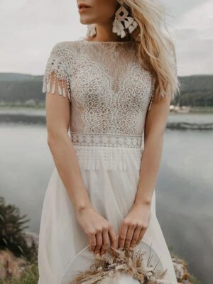 Robe de Mariée Champêtre 6 Robe de Mariée Bohème Douce Évasion