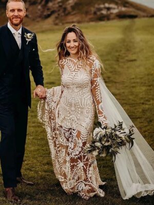 Robe de Mariée Bohème Chic Vintage