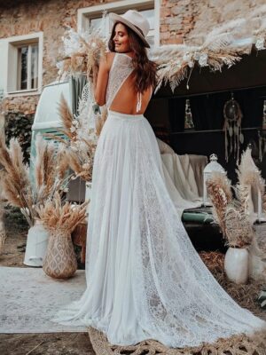 Robe de Mariée Bohème Trace du Destin