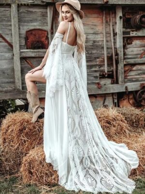 Robe de Mariée Dentelle Bohème Sexy 7 Robe de Mariée Bohème Silence Doré