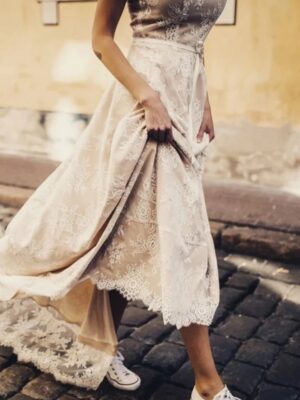 Robe de Mariée Dentelle Fine Bohème Chic 9 Robe de Mariée Bohème Souvenir d’Écume