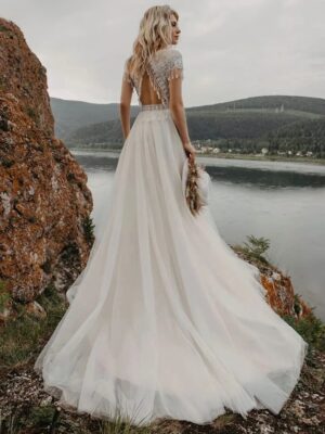 Robe de Mariée Champêtre 5 Robe de Mariée Bohème Douce Évasion