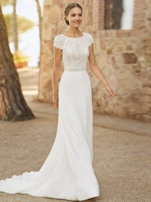 Robe de Mariée Bohème Dentelle Automne