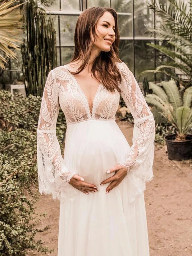 Robe de Mariée Bohème Femme Enceinte 2 Robe de Mariée Bohème Rêve de Miel