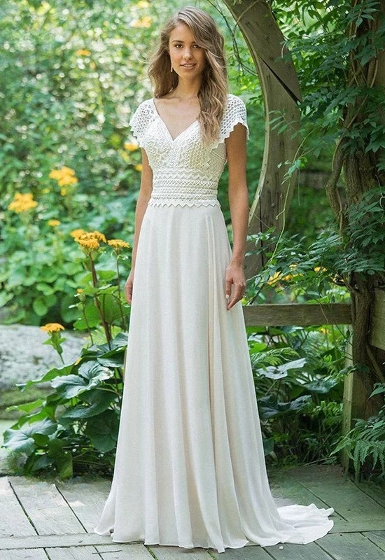 Dentelle Bohème Chic Champêtre Robe de Mariée 1 Dentelle Bohème Chic Champêtre Robe de Mariée