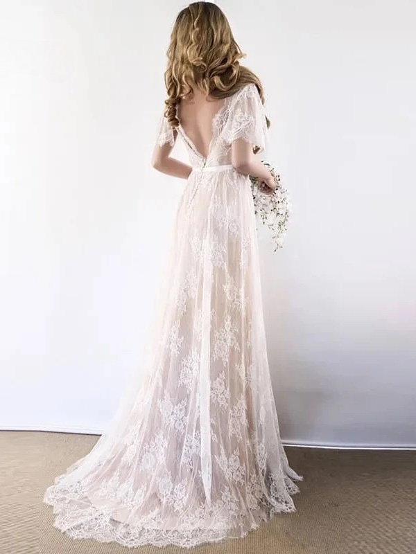 Champêtre Robe de Mariée 2 Robe de Mariée Bohème Ciel Ouvert