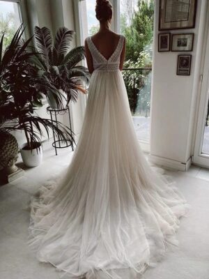 Robe de Mariée Bohème Halo de Givre