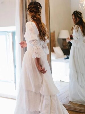 Robe de Mariée Bohème Étreinte d’Ivoire